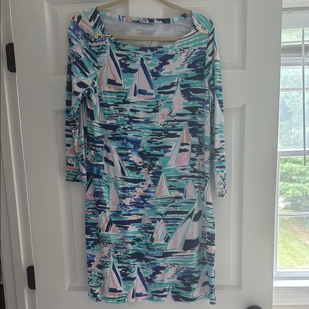 Lilly Pulitzer Multicolor Sailboat Patterned Dress